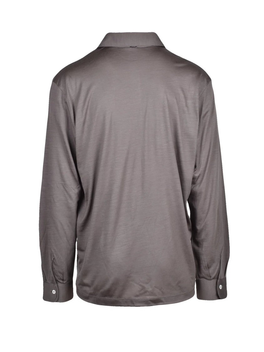 Herno Resort Refined Long-Sleeve Wool Polo Shirt