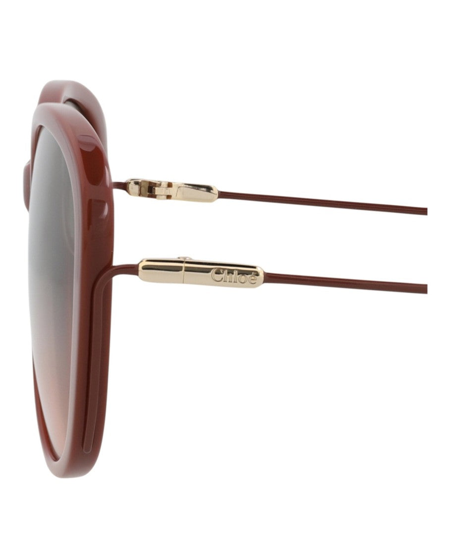 Chloé Round-Frame Recycled Acetate Sunglasses