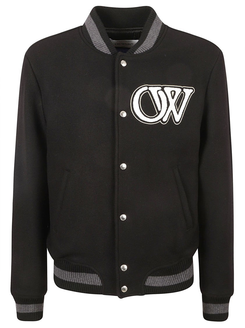Off-White Varsity-Style Coat With Logo And Embroidery