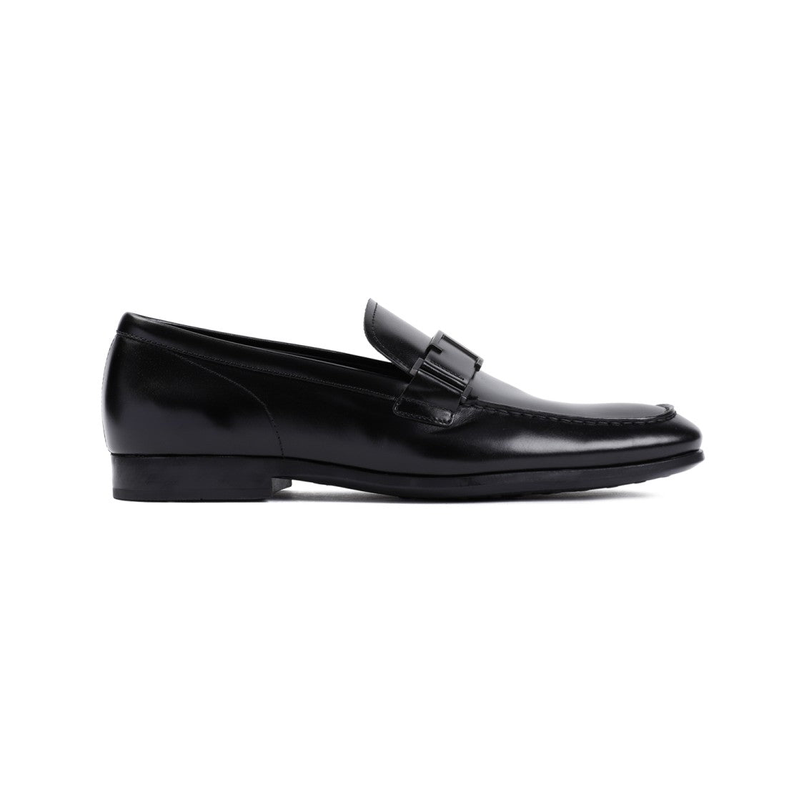 Tod's Black Polished Leather Loafers