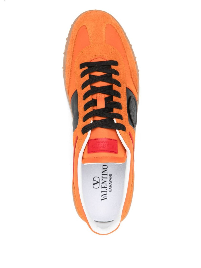 Valentino Garavani Pumpkin Orange Sneakers With Vlogo Signature