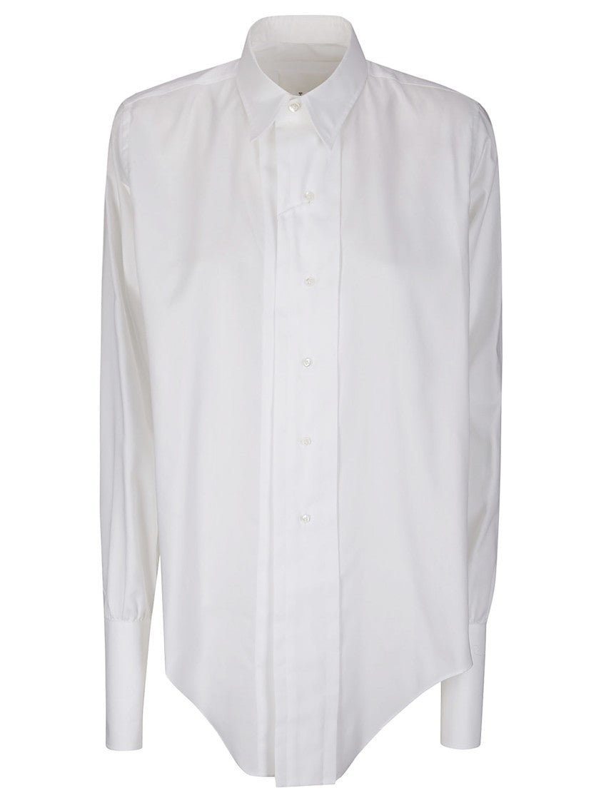 Maison Margiela Oversized Long-Sleeve Shirt In Lightweight Cotton