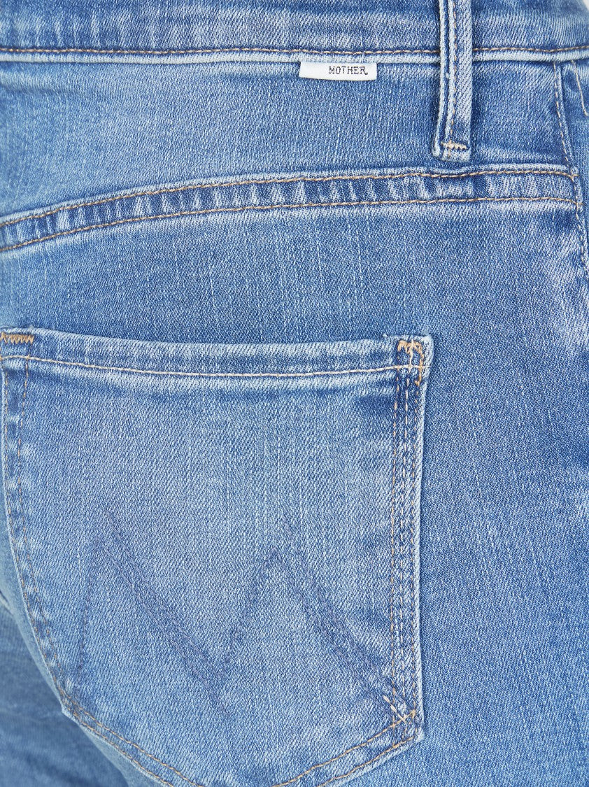 Mother Frayed Bootcut Whiskered Jeans
