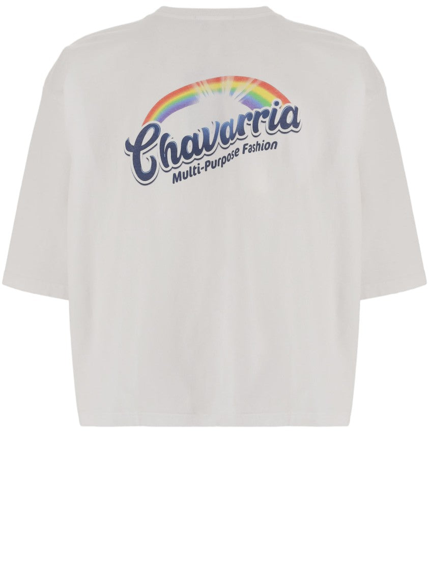 Willy Chavarria Cotton T-Shirt With Vibrant Rainbow Print
