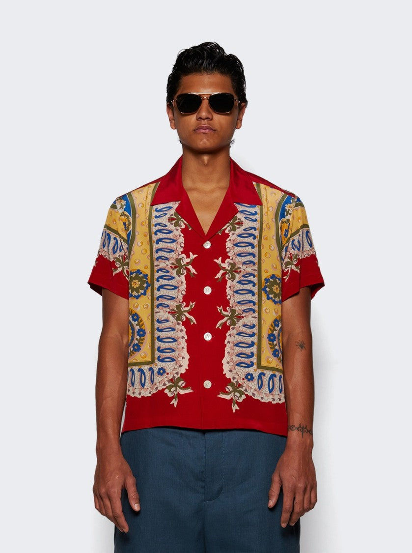 Bode Bricolage Shirt - Red And Multicolor