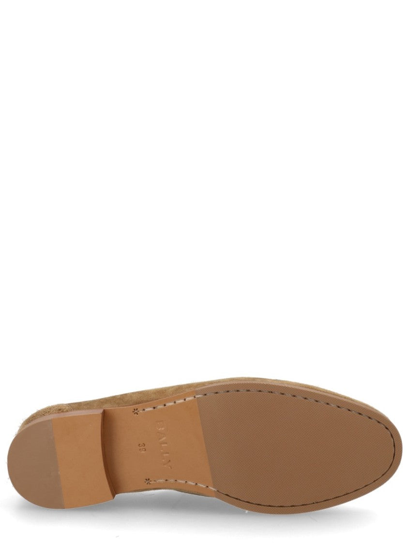 Bally Plum Leather Suede Moccasin Loafers