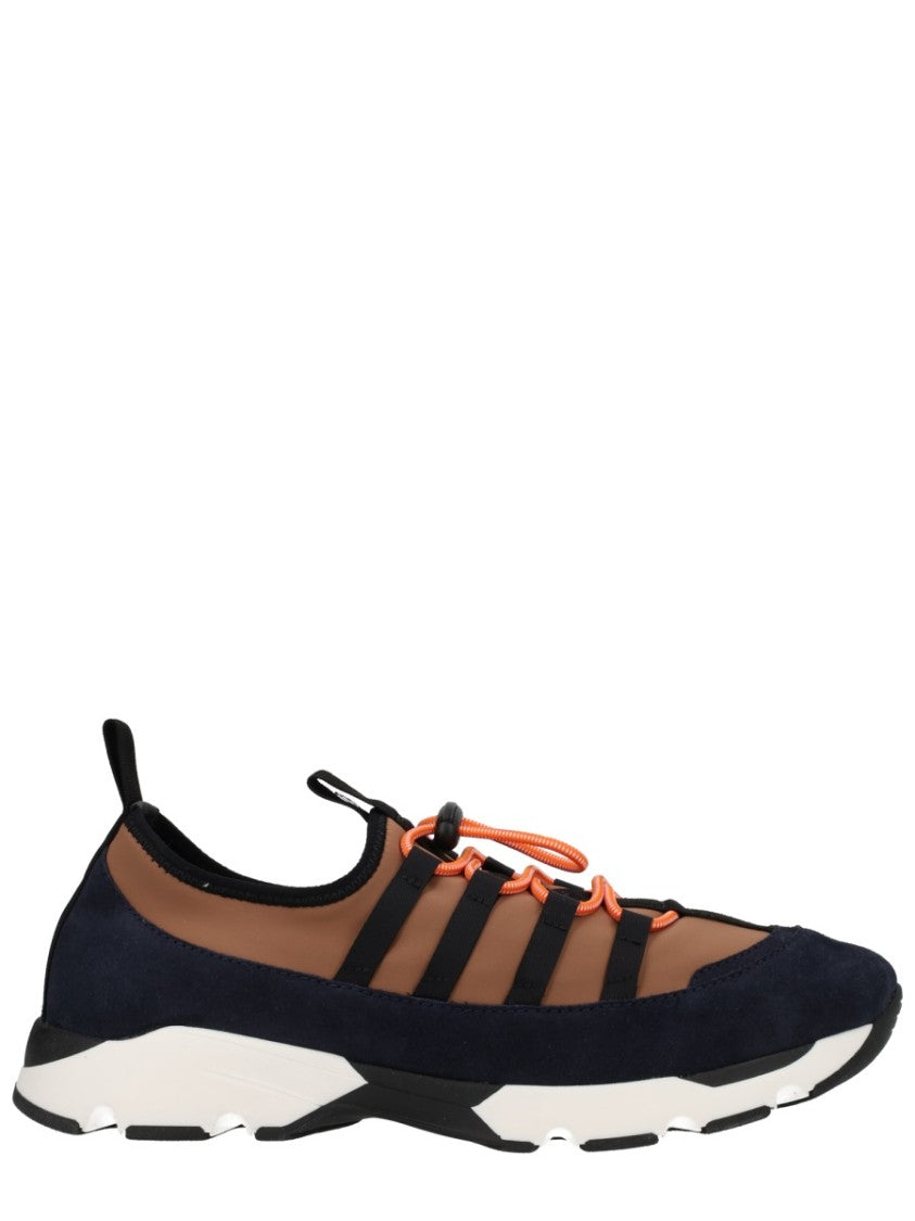 Marni Running Suede Overlays Segmented Sneakers