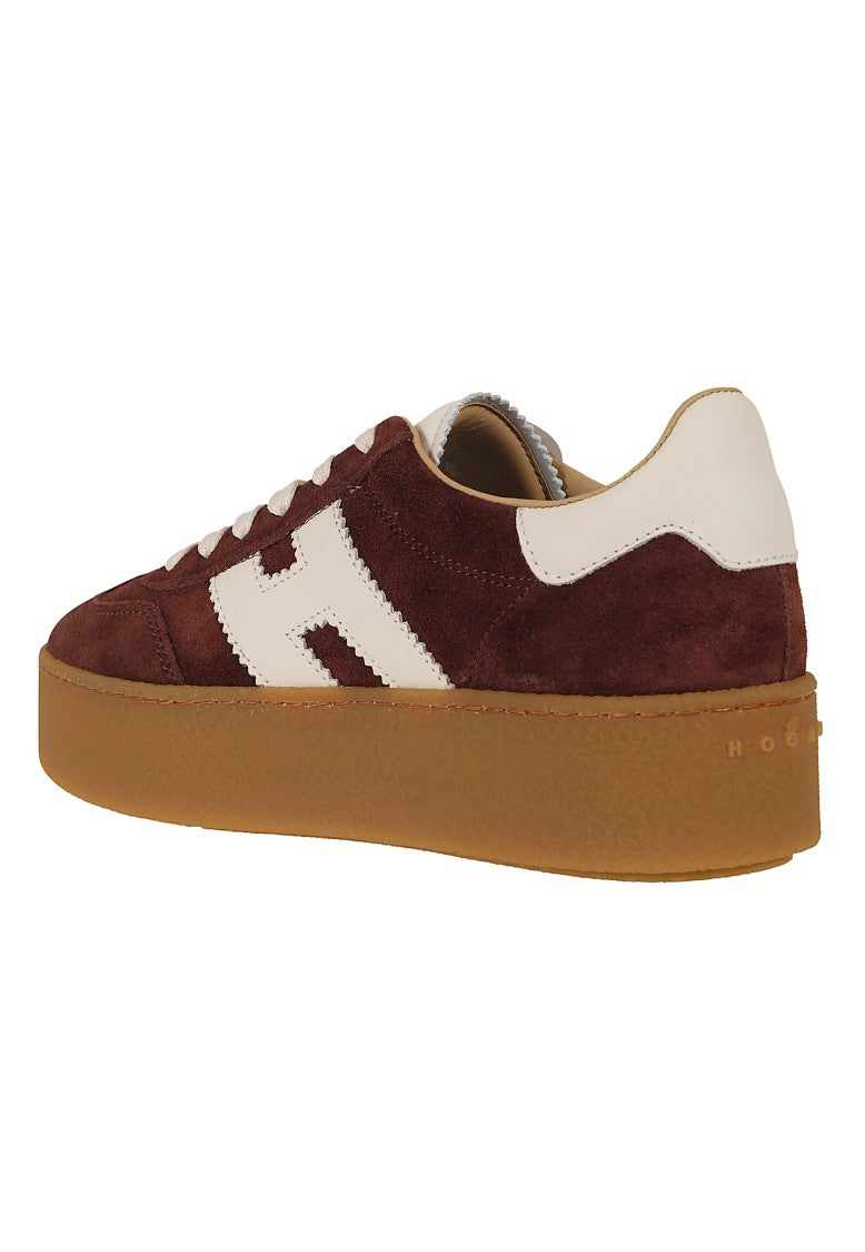 Hogan Burgundy Suede Platform H681 Sneakers