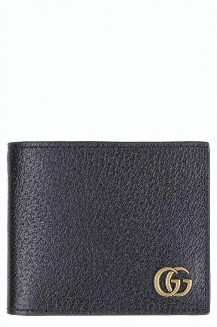 Gucci Compact Bifold Wallet With Textured Leather
