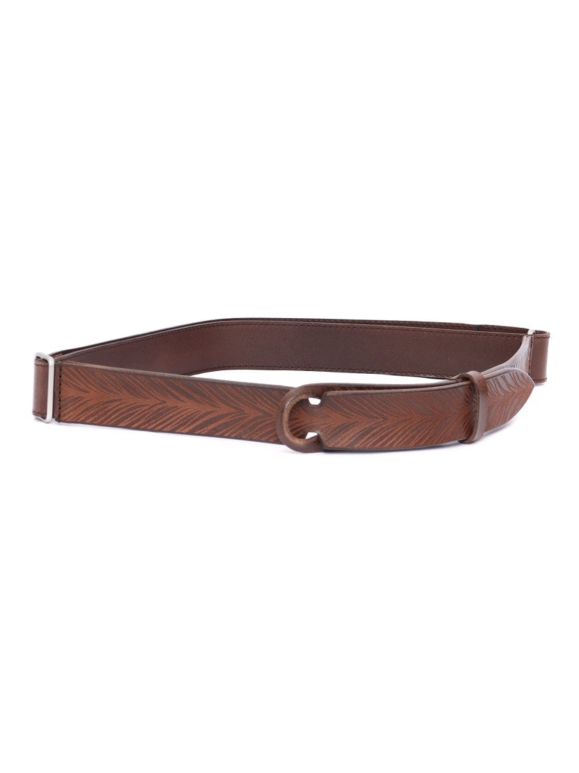 Claudio Orciani Polished Calf Leather Belt With Minimalist Design