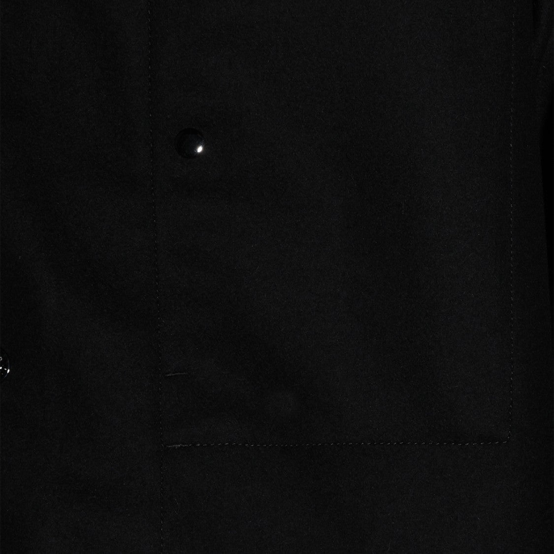 Stone Island Long-Sleeved Black Shirt With Classic Collar And Button-Down Front