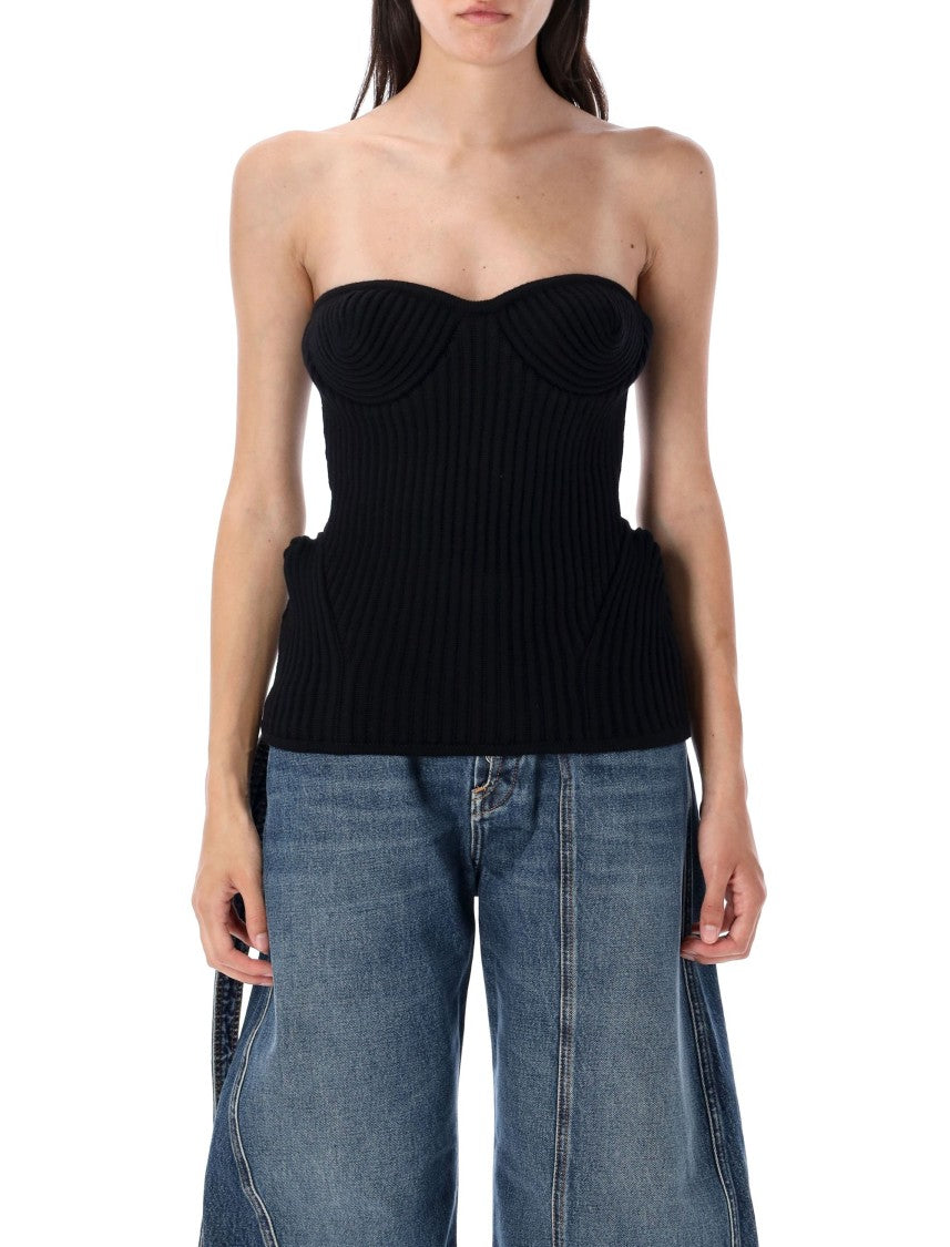 Jean Paul Gaultier Bustier Top Rib Knit
