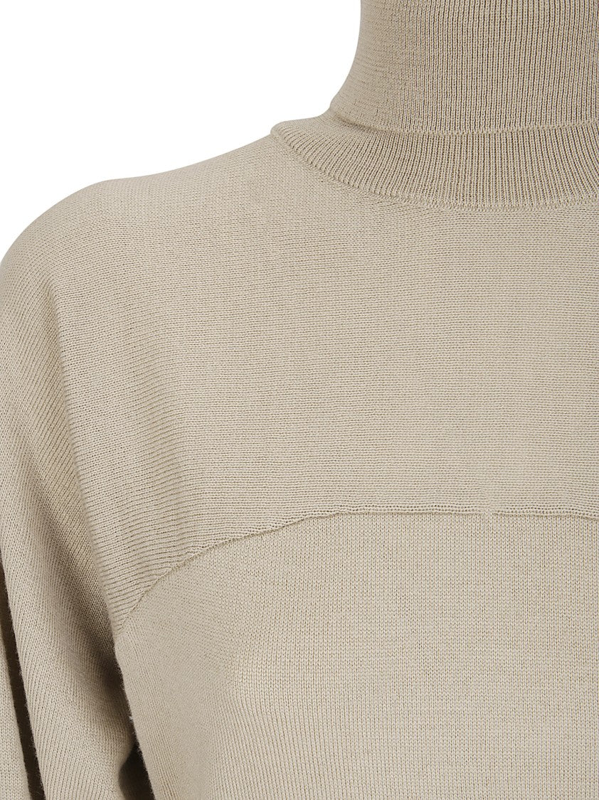 Mm6 By Maison Margiela Form-Fitting Body Garment In Soft Wool Blend