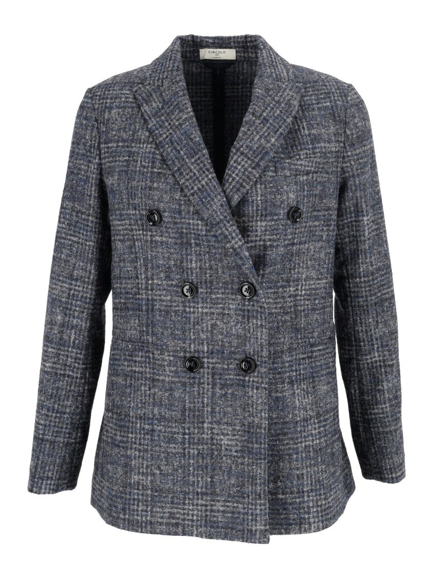 Circolo 1901 Checkered Double-Breasted Jacket