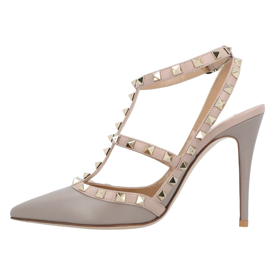 Valentino Brown Leather Rockstud Pumps