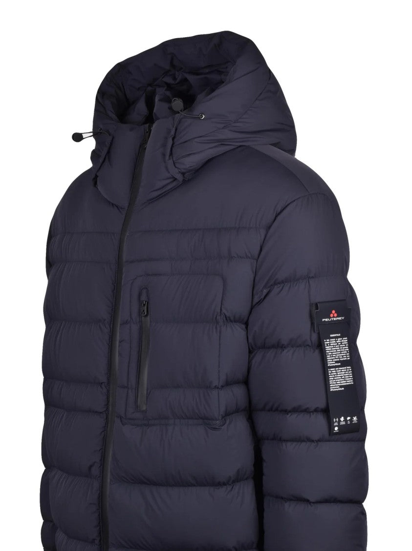 Peuterey Navy Blue Praxi Ns Quilted Down Polyamide Jacket