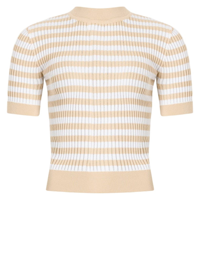 Patou Cotton Sweater With Striped Pattern