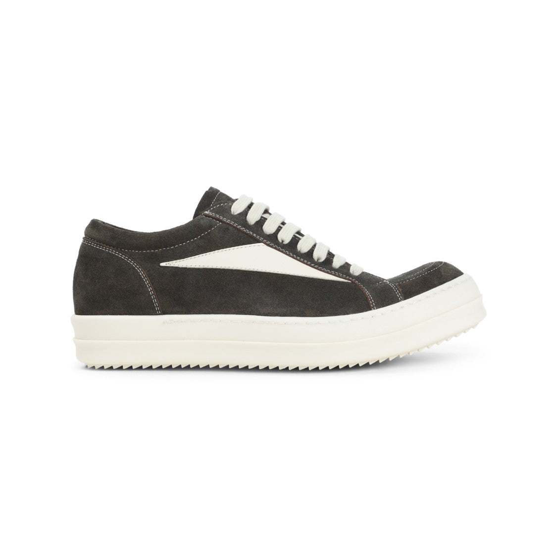 Rick Owens Contemporary Low-Top Sneakers In Dark Suede Leather