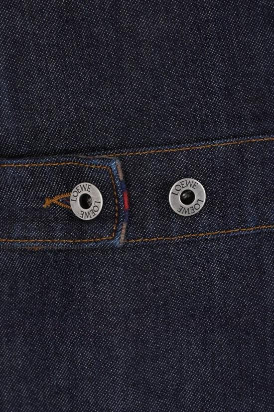 Loewe Structured Denim Jacket With Corduroy Collar And Branded Buttons