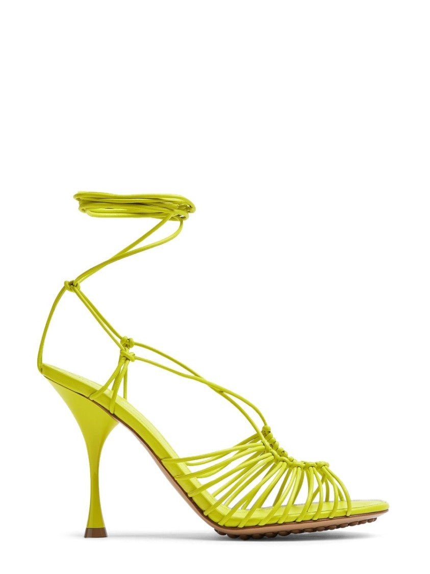 Bottega Veneta Refined High Heel Leather Sandal With Minimalist Design