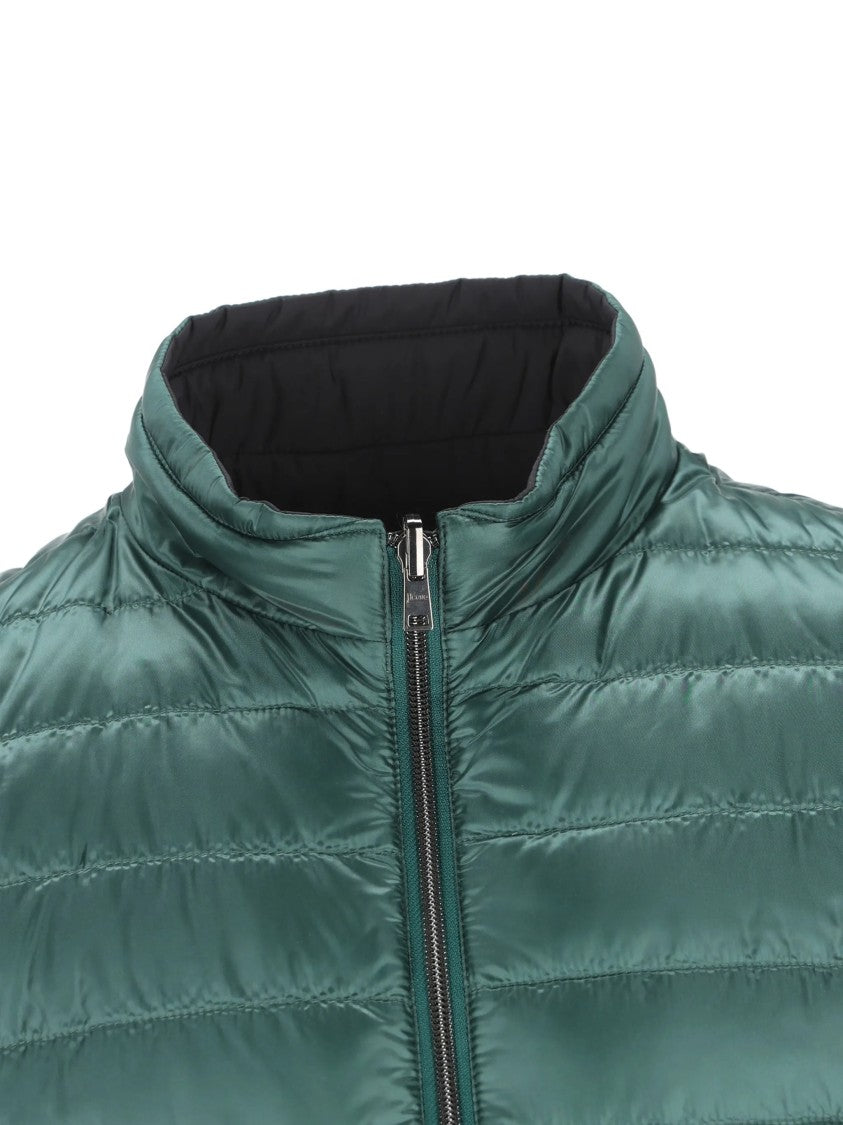 Herno Green Piumino Reversibile Smanicato Puffer Vest