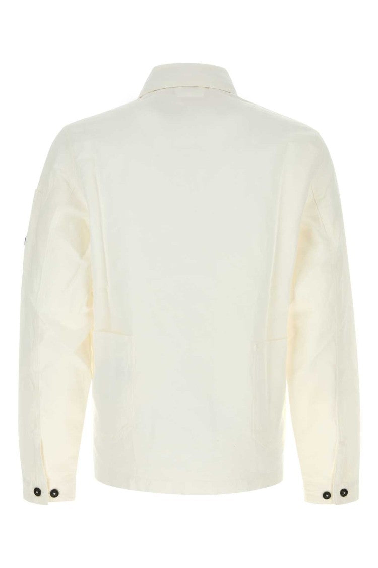 C.P. Company White Cotton Blend Jacket