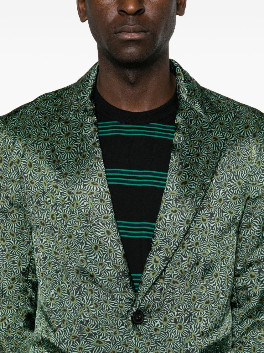 Dries Van Noten Tailored Floral Patterned Classic-Lapel Blazer