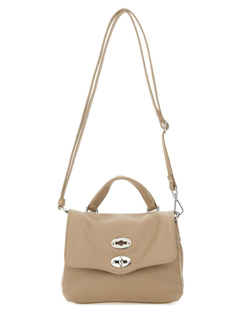 Zanellato Compact Textured Leather Handbag With Dual Closure