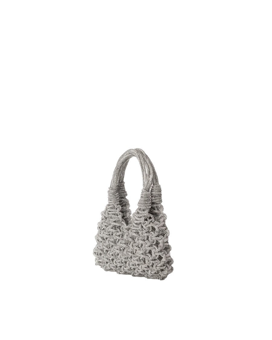 Hibourama Mini Crystal-Embellished Handwoven Shoulder Bag