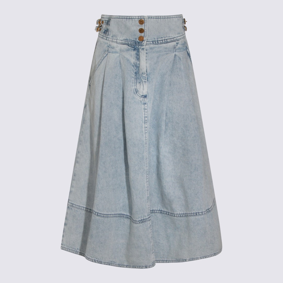 Zimmermann Light Blue Cotton Skirt