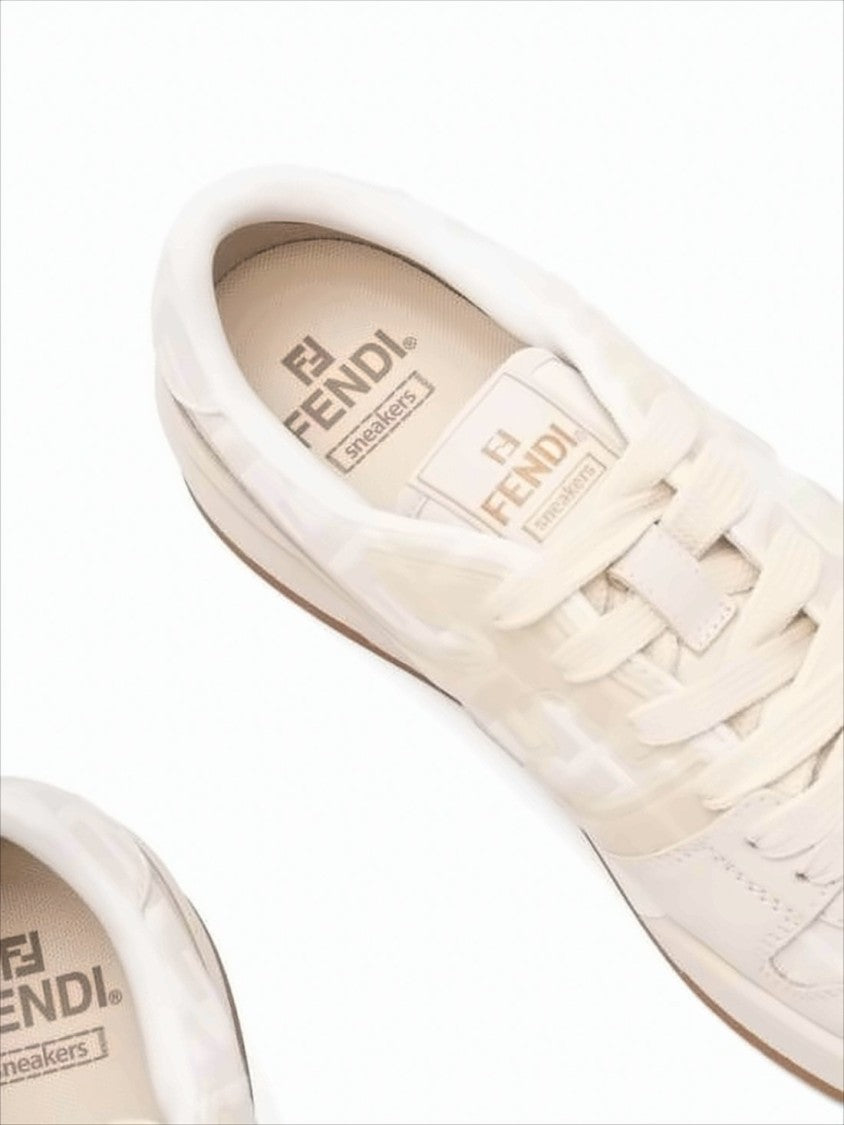 Fendi Low-Top Calf Leather Sneakers With Tonal Monogram