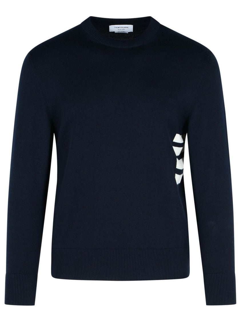 Thom Browne 'Stitch' Navy Cotton Sweater