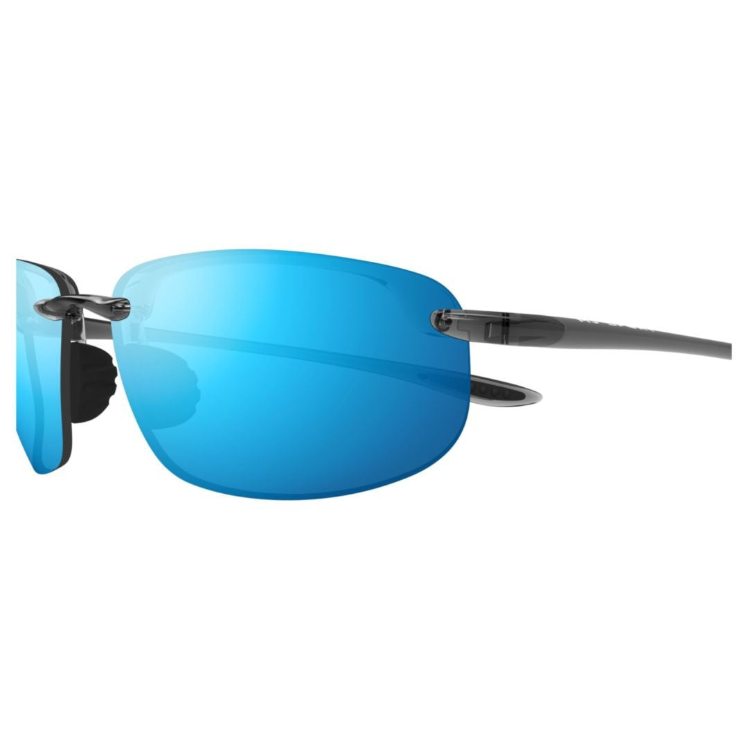 Maui Jim Hookipa Rimless Sunglasses With Vibrant Blue Mirrored Lenses
