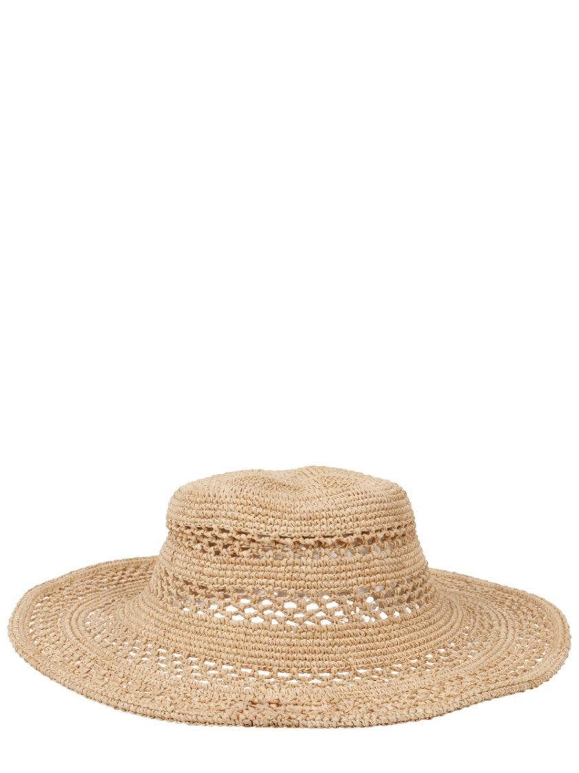 Ruslan Baginskiy Natural Straw Open Weave Hat