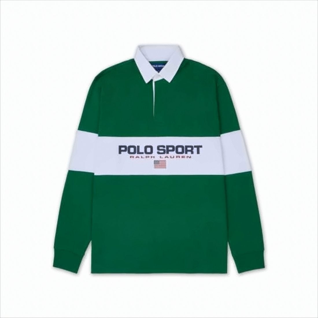 Polo Ralph Lauren Long-Sleeve Green Sweatshirt With Bold Stripes