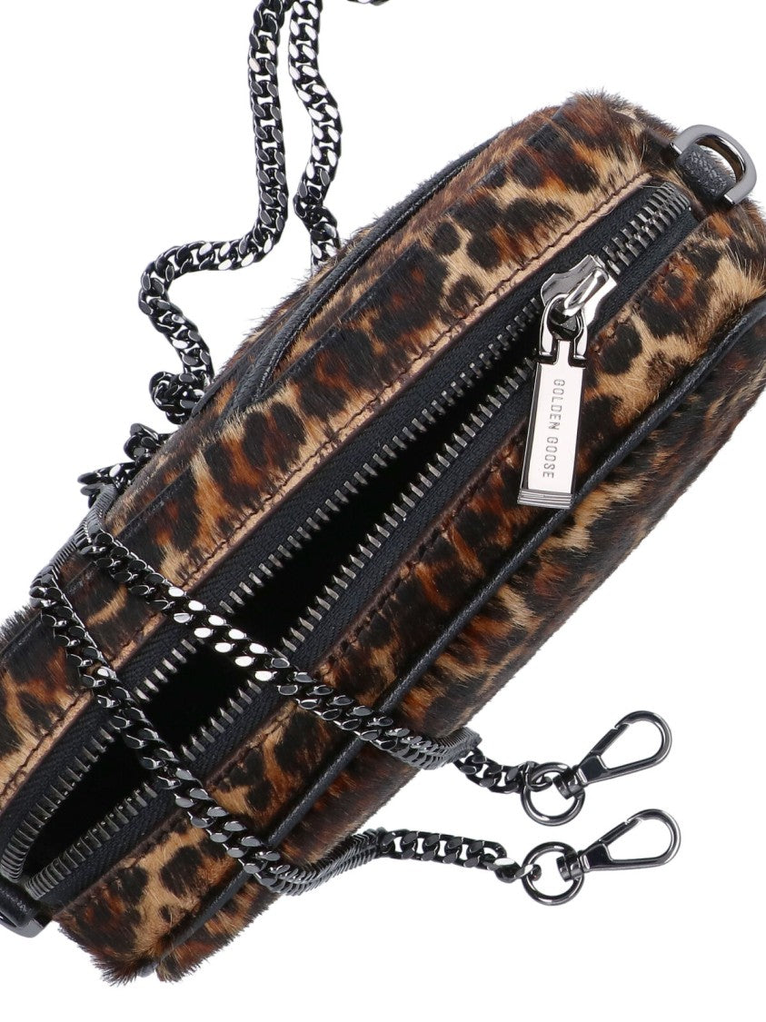 Golden Goose Medium Brown Leather Bag With Structured Silhouette