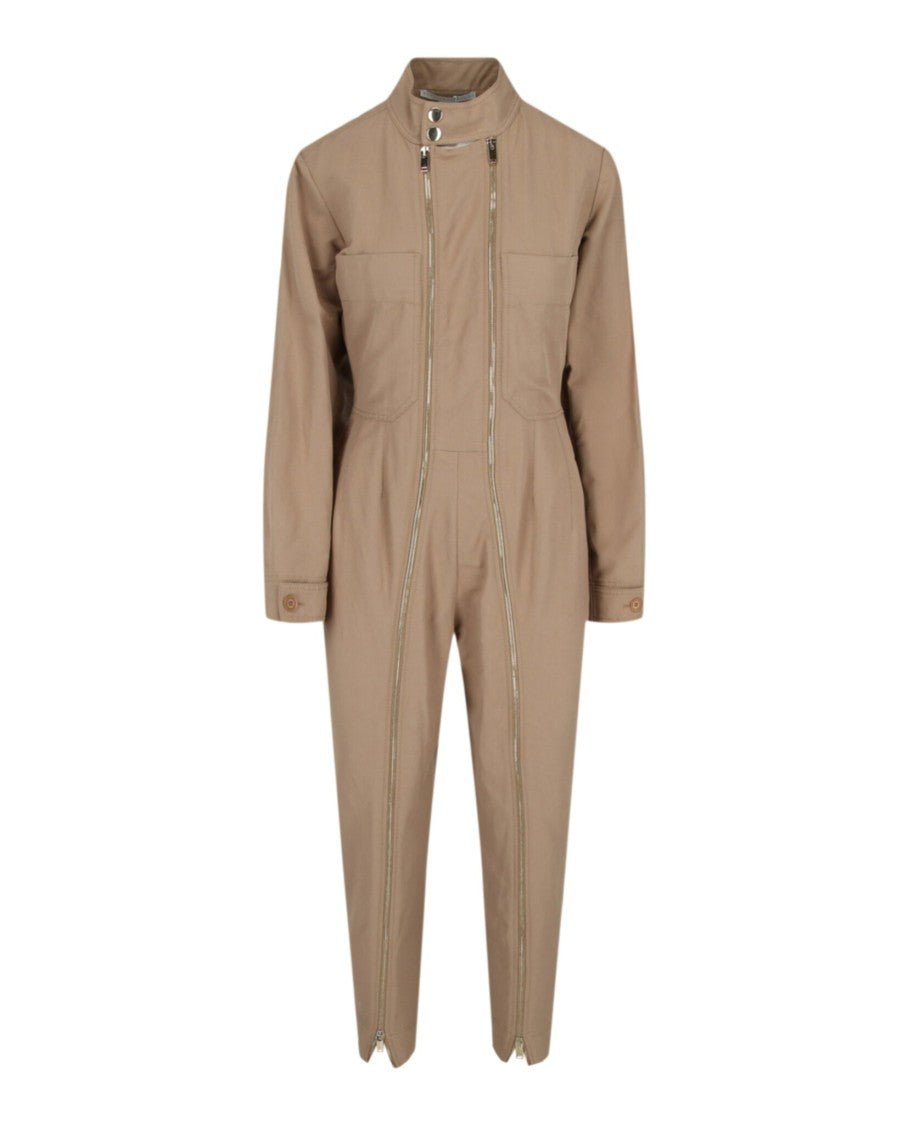 Stella Mccartney Alma Jumpsuit With Mock-Neck And Zip Closure