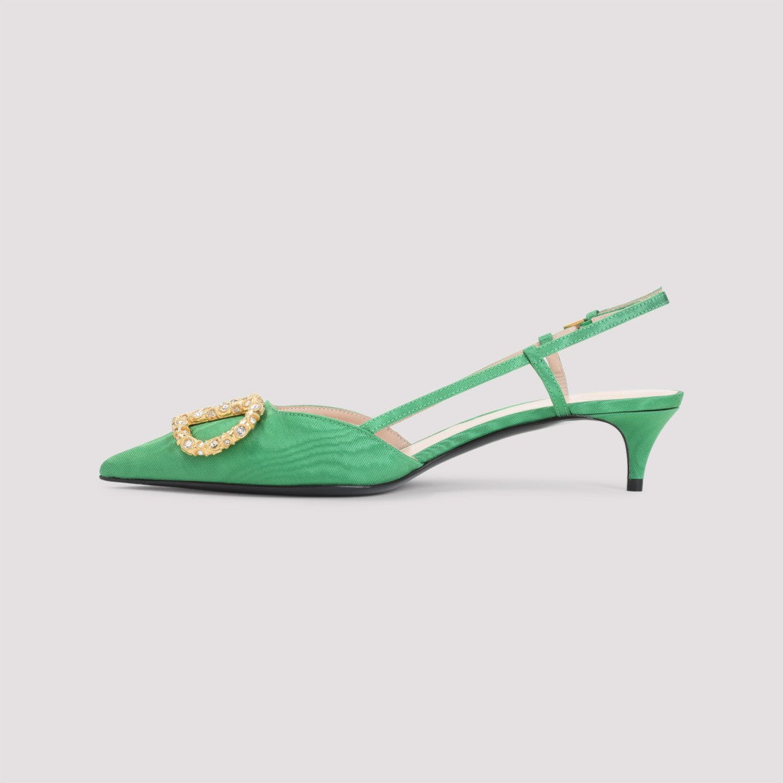 Valentino Garavani Ornate Green Slingback Pumps