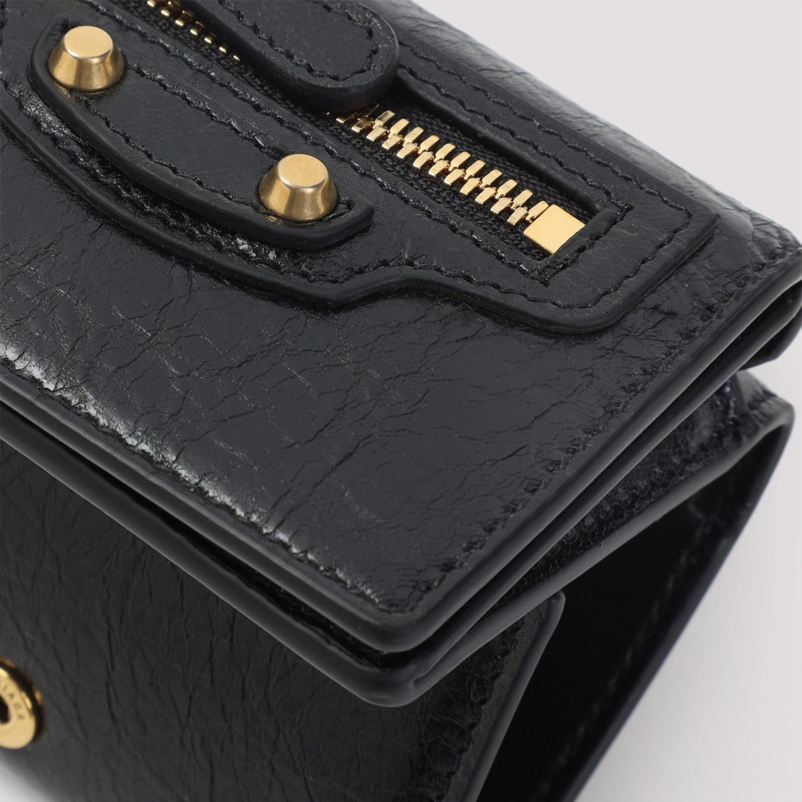 Balenciaga Black Lamb Leather Le City Mini Wallet