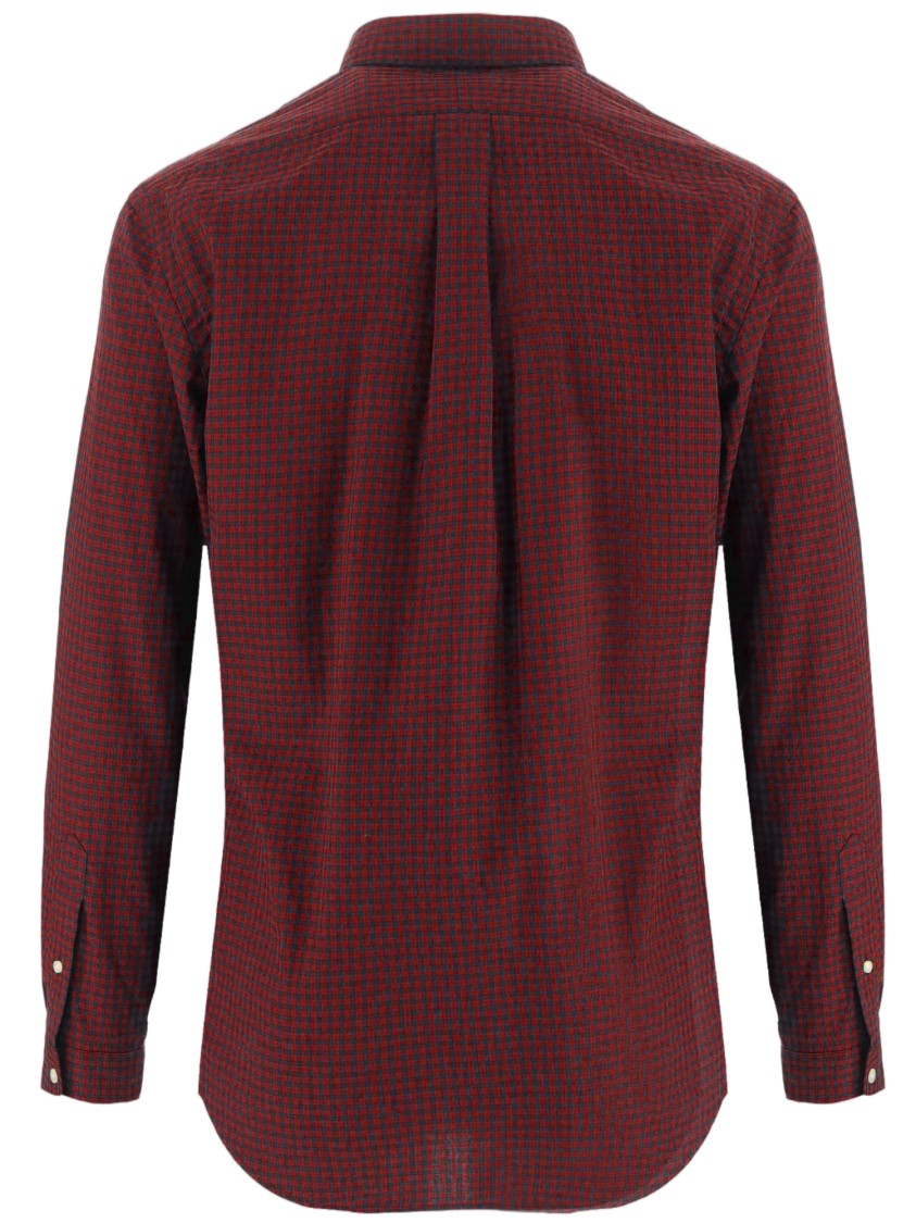 Polo Ralph Lauren Button-Down Cotton Shirt With Checked Design And Embroidered Detail