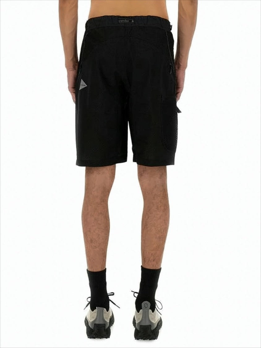 And Wander Mid-Thigh Length Black Shorts With Adjustable Belt