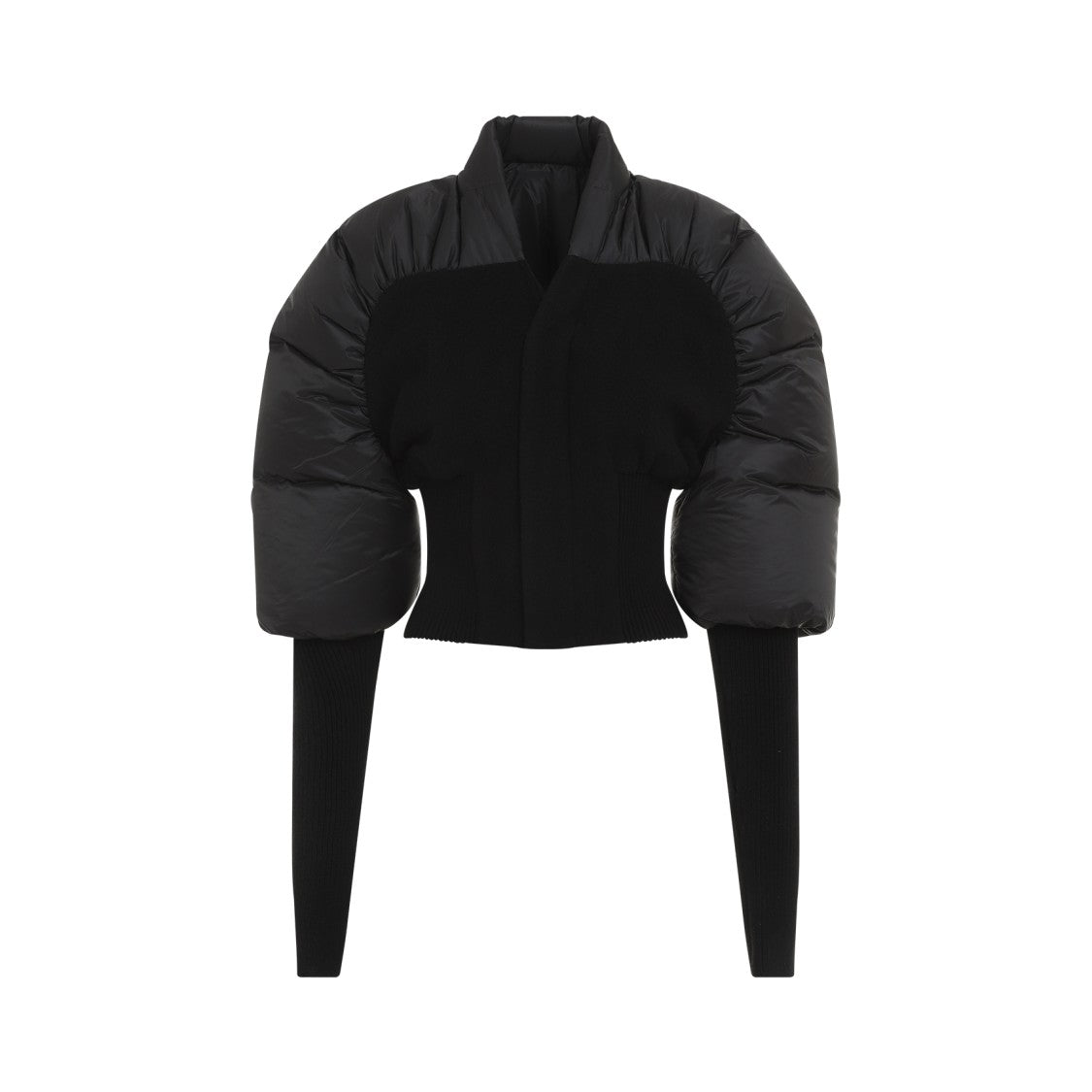 Rick Owens Duvetina Black Polyamide Coat