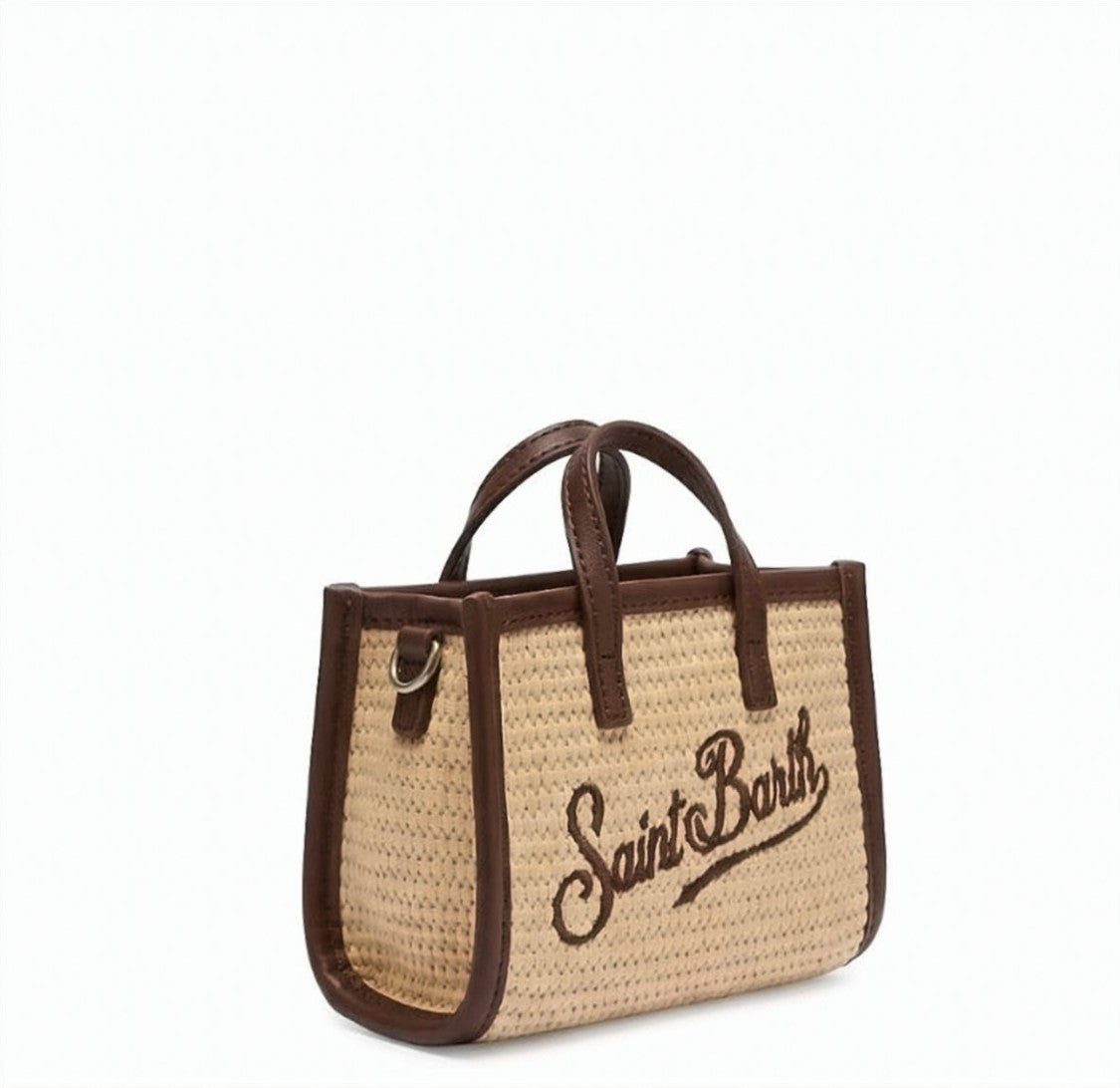 Mc2 Saint Barth Vivian Micro Straw Beige Bag