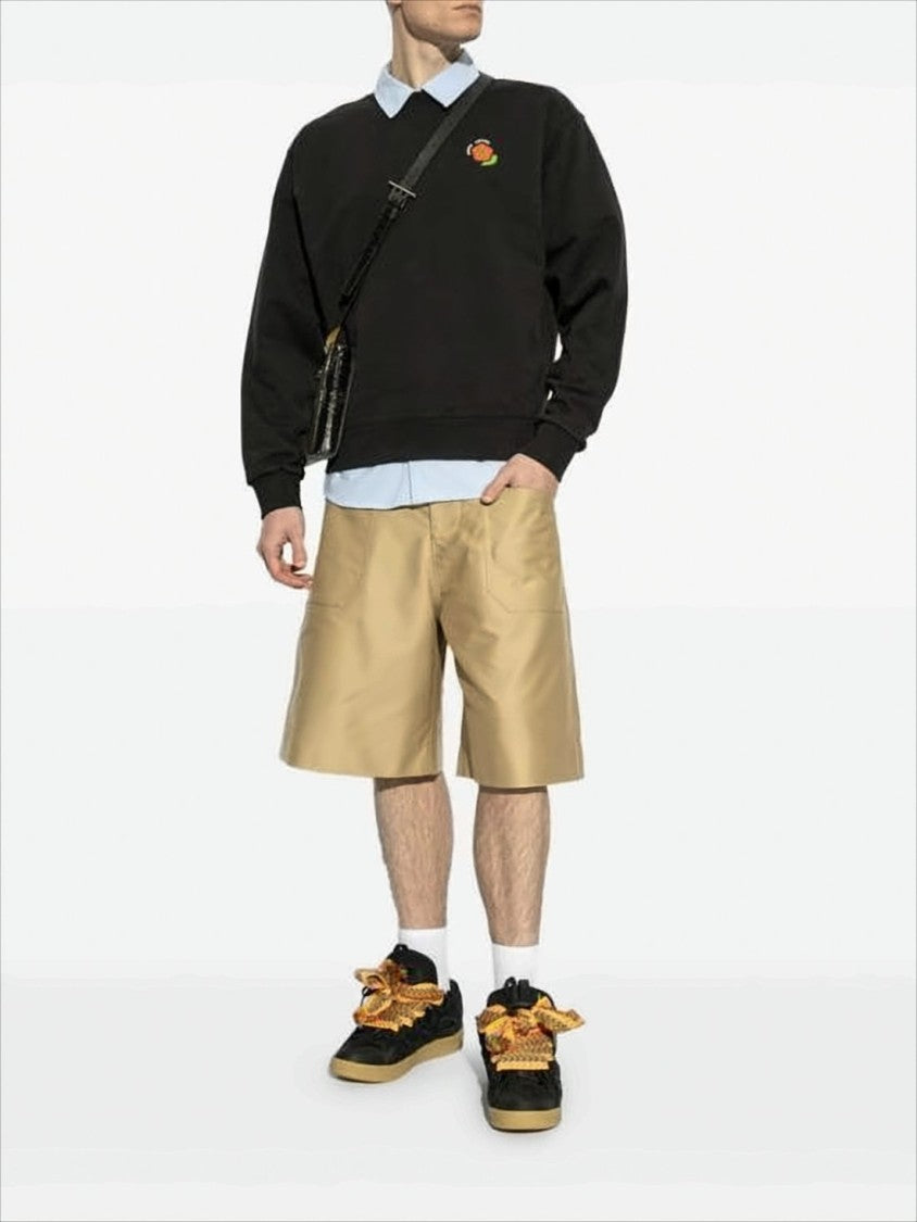 Kenzo Relaxed-Fit Black Long-Sleeve Sweatshirt With Floral Graphics