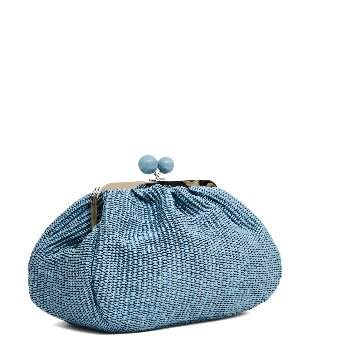 Max Mara Large Blue Raffia Pastry Bag