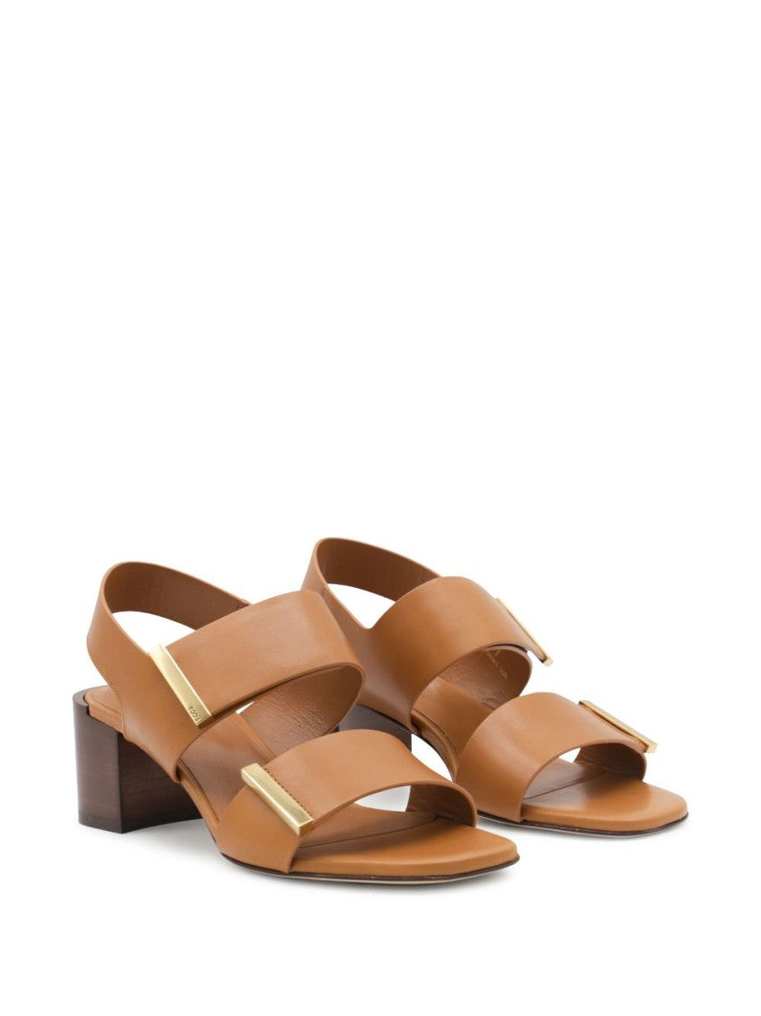 Tod's Open-Toe Flat Shoes With Leather Straps