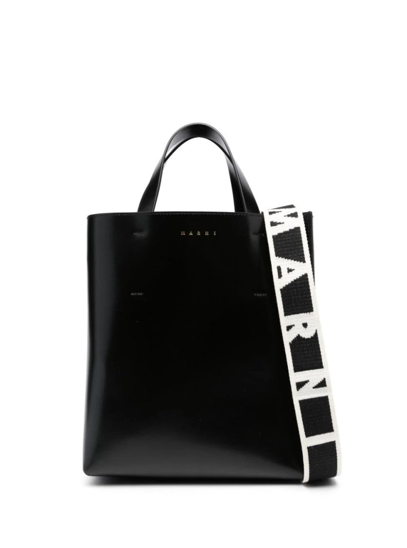 Marni Black Calf Leather Shoulder Bag
