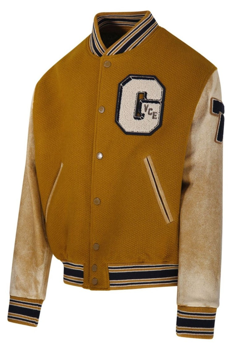 Golden Goose Brown Jacket With Stand-Up Collar And Zipper Closure