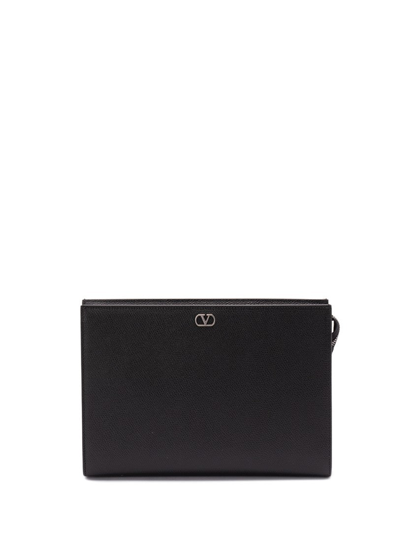 Valentino Garavani `Vlogo Signature` Leather Pouch