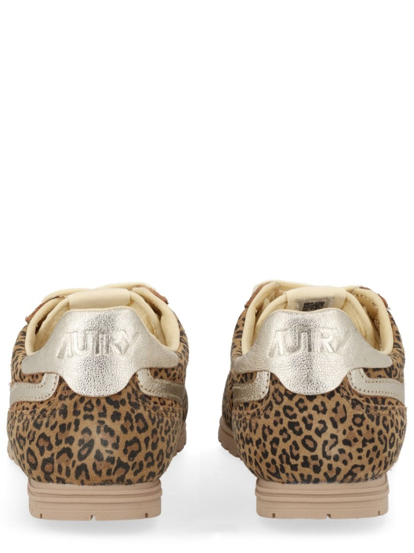 Autry Windspin Leopard Metallic Accents Sneakers